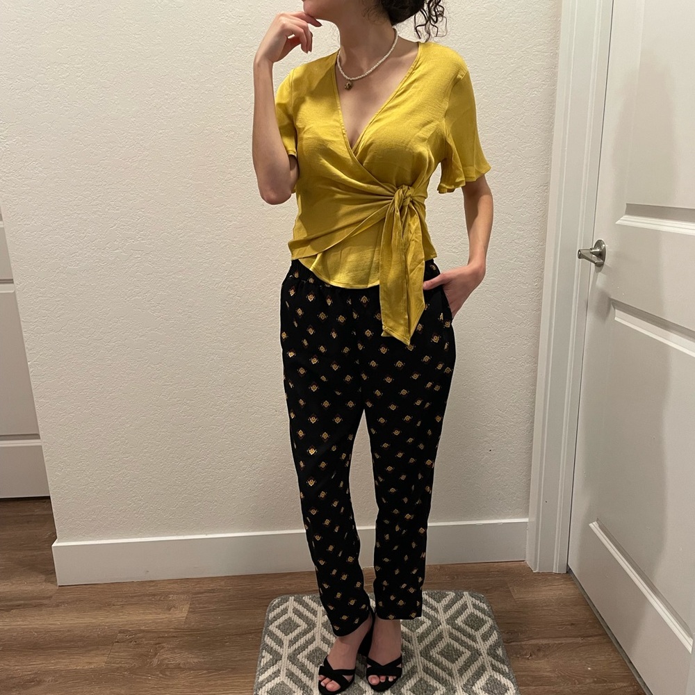 Express Mustard Colored Blouse